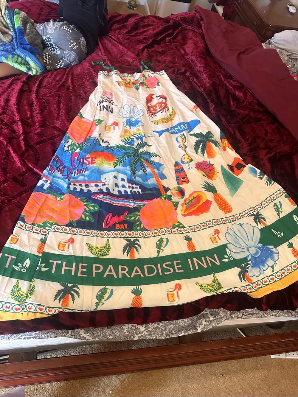 The Paradise Inn Tropical Print Maxi Dress - Multi